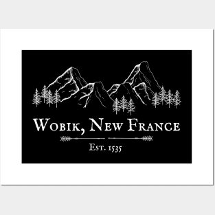 Wobik New France Est. 1535 Mountain Wilderness Posters and Art